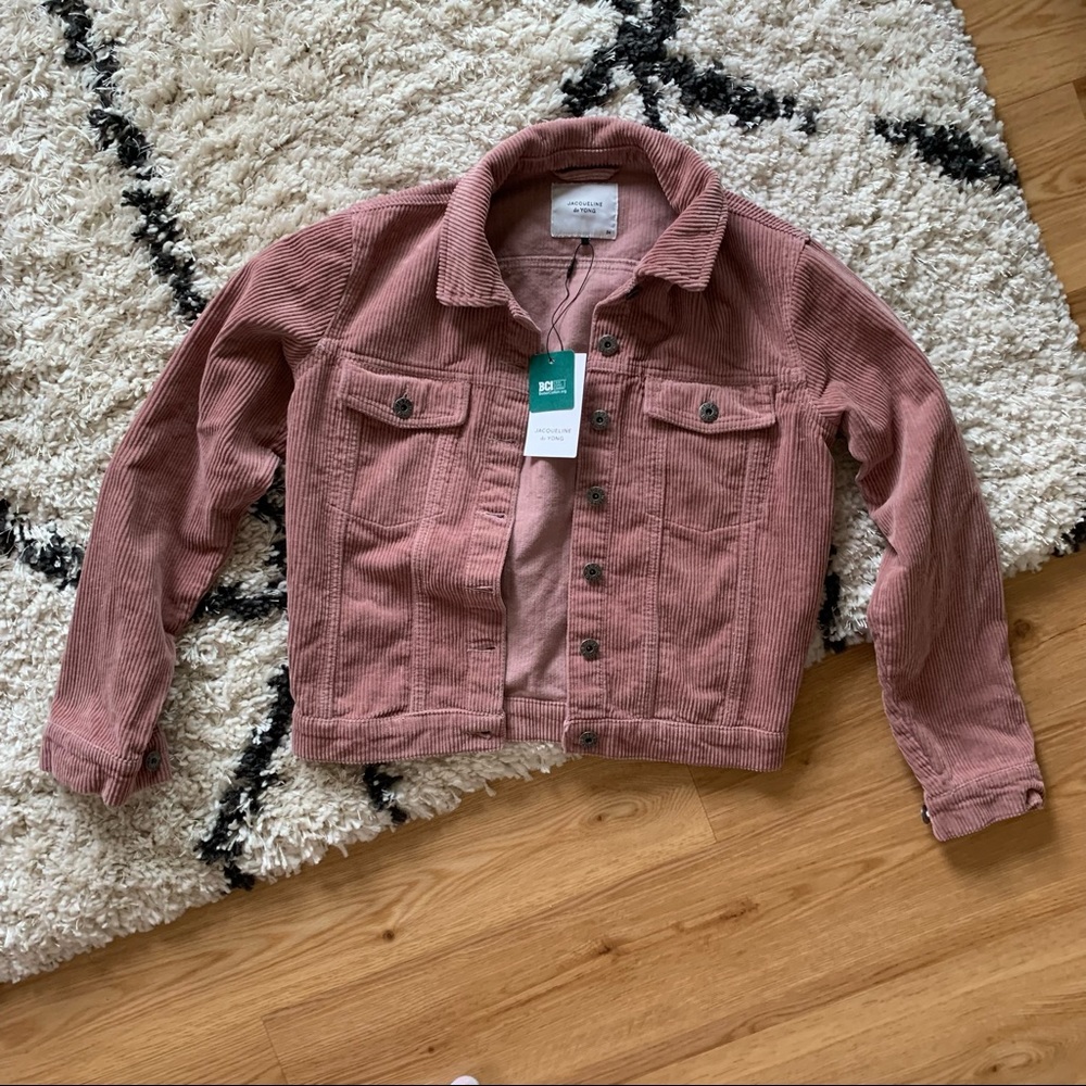 NWT JDY Kira’s Corduroy Jacket Woodrose Pink Size 2 from ASOS